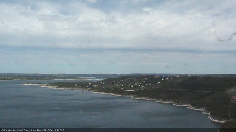 Lake Travis webcam, April 14, 2018 10:50 AM CT