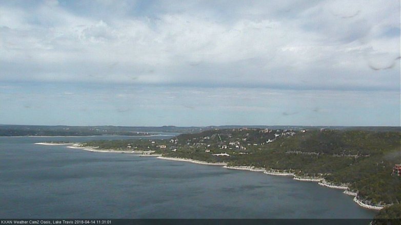 Lake Travis webcam, April 14, 2018 11:00 AM CT