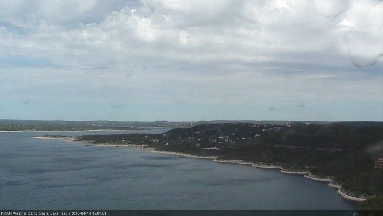 Lake Travis webcam, April 14, 2018 11:05 AM CT