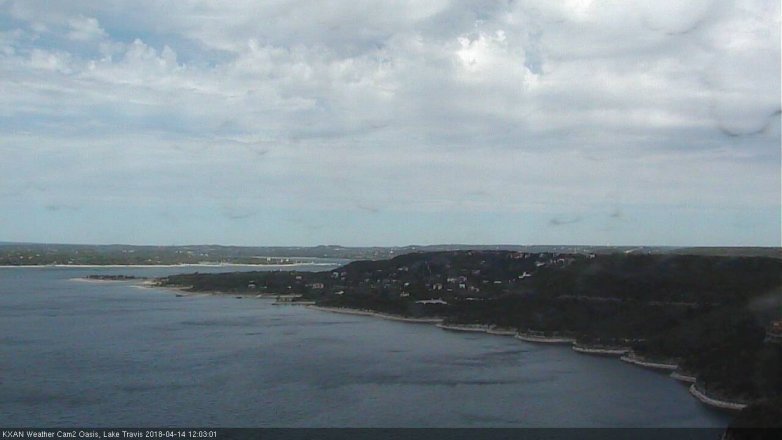 Lake Travis webcam, April 14, 2018 11:10 AM CT