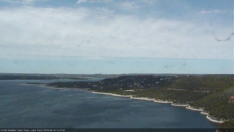Lake Travis webcam, April 14, 2018 11:55 AM CT
