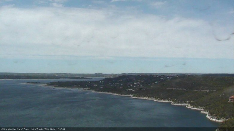 Lake Travis webcam, April 14, 2018 12:00 PM CT