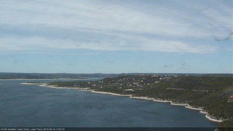 Lake Travis webcam, April 14, 2018 12:05 PM CT