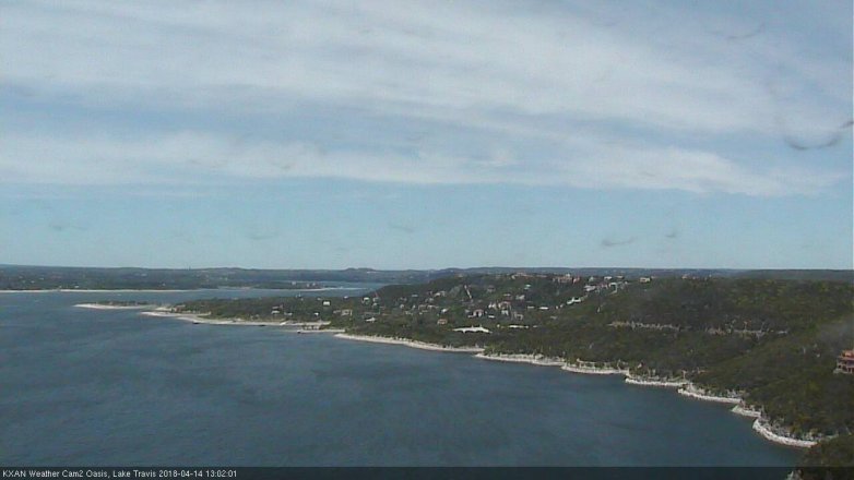 Lake Travis webcam, April 14, 2018 12:10 PM CT