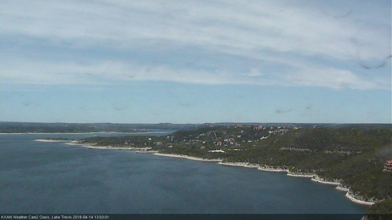 Lake Travis webcam, April 14, 2018 12:20 PM CT