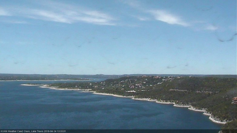 Lake Travis webcam, April 14, 2018 12:45 PM CT