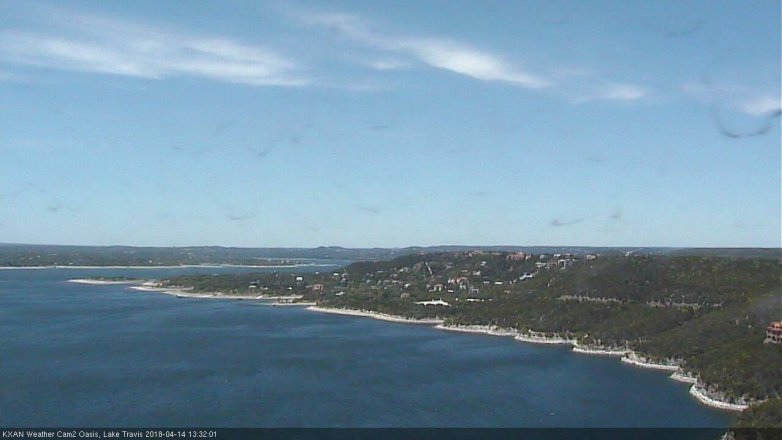 Lake Travis webcam, April 14, 2018 12:50 PM CT
