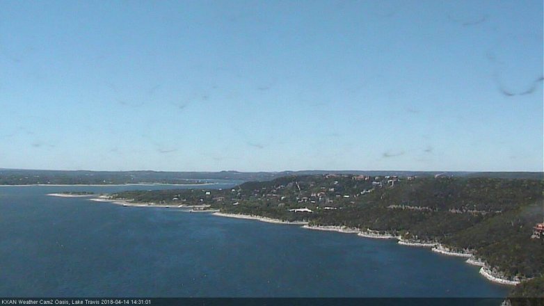 Lake Travis webcam, April 14, 2018 1:50 PM CT
