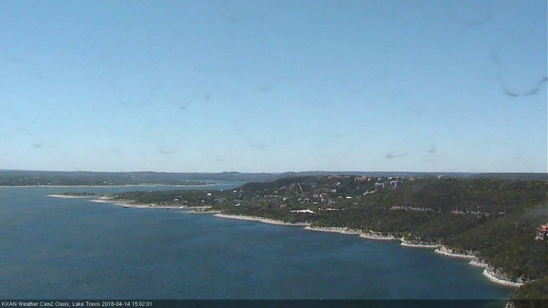 Lake Travis webcam, April 14, 2018 2:10 PM CT