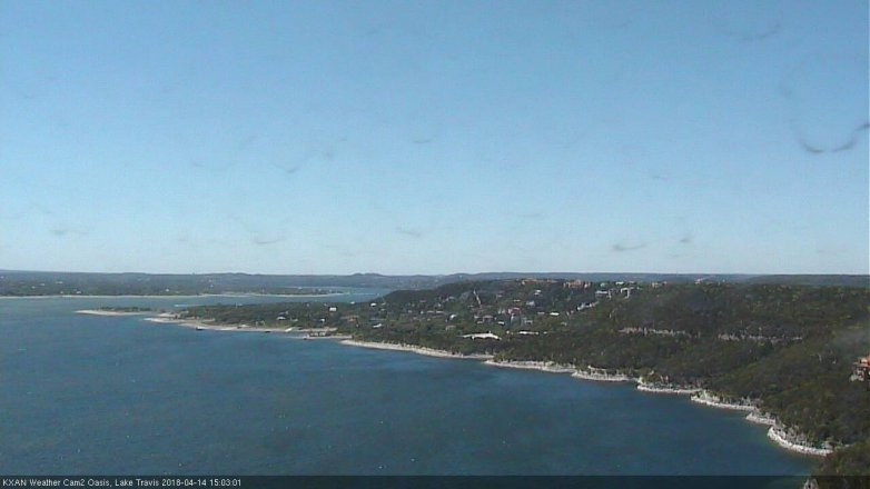 Lake Travis webcam, April 14, 2018 2:25 PM CT