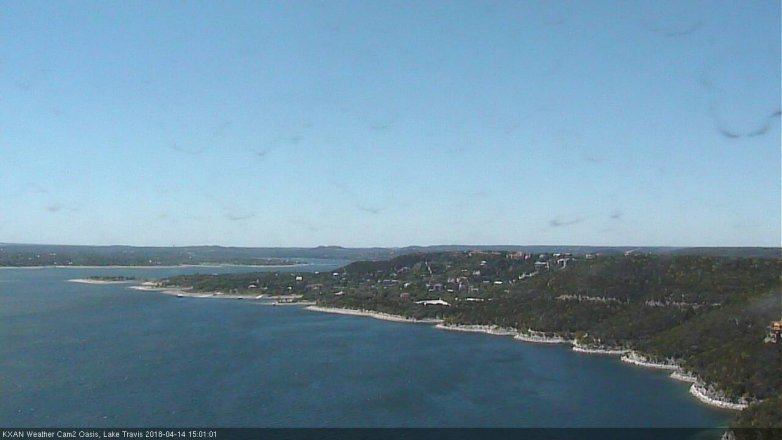 Lake Travis webcam, April 14, 2018 2:30 PM CT