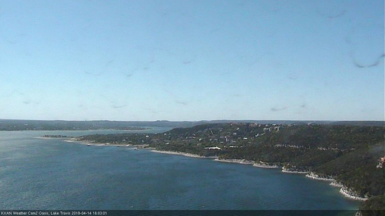 Lake Travis webcam, April 14, 2018 3:10 PM CT