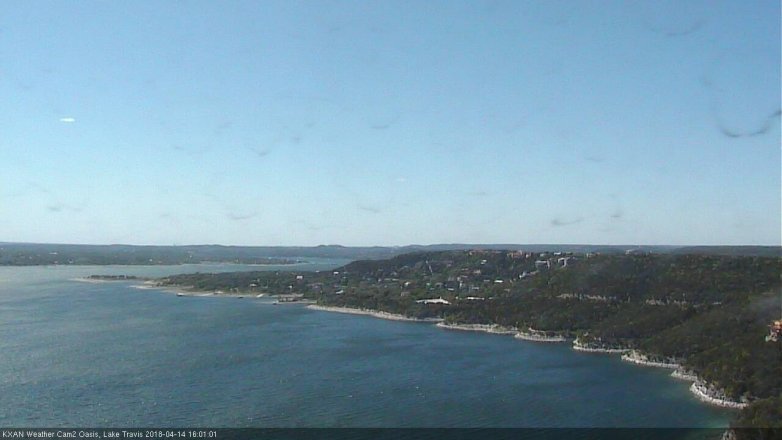 Lake Travis webcam, April 14, 2018 3:15 PM CT