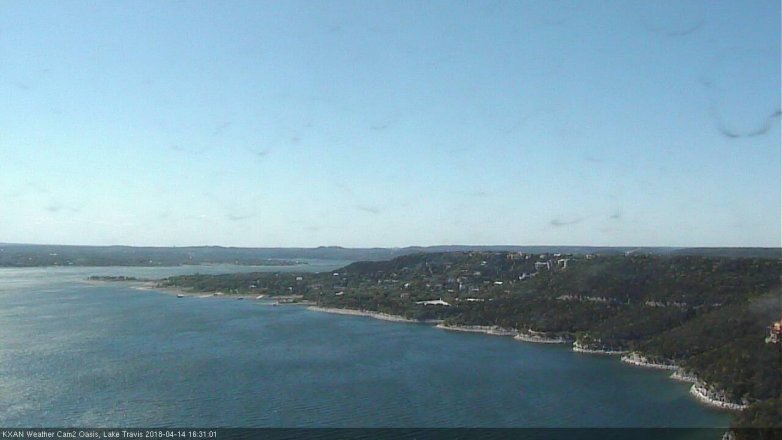 Lake Travis webcam, April 14, 2018 3:40 PM CT