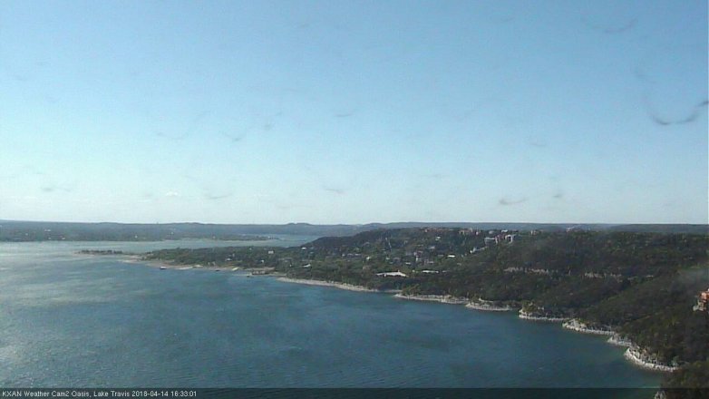 Lake Travis webcam, April 14, 2018 3:45 PM CT