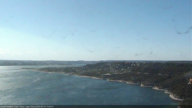 Lake Travis webcam, April 14, 2018 4:05 PM CT