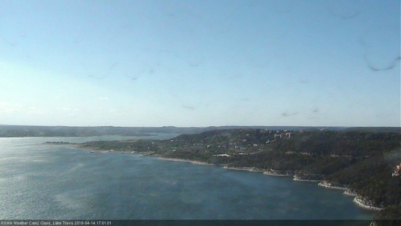 Lake Travis webcam, April 14, 2018 4:20 PM CT