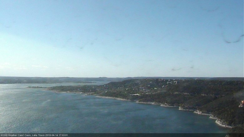 Lake Travis webcam, April 14, 2018 4:25 PM CT