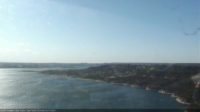Lake Travis webcam, April 14, 2018 5:00 PM CT