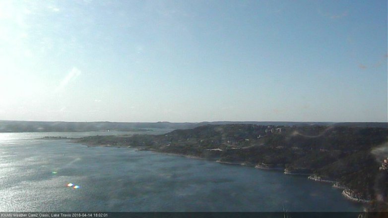 Lake Travis webcam, April 14, 2018 5:05 PM CT