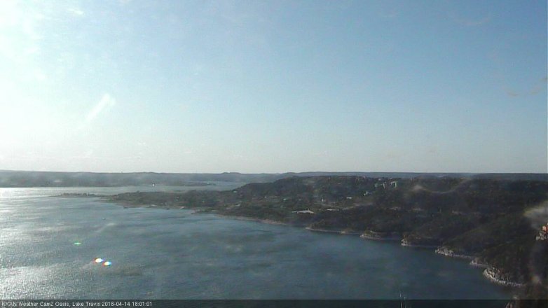 Lake Travis webcam, April 14, 2018 5:10 PM CT