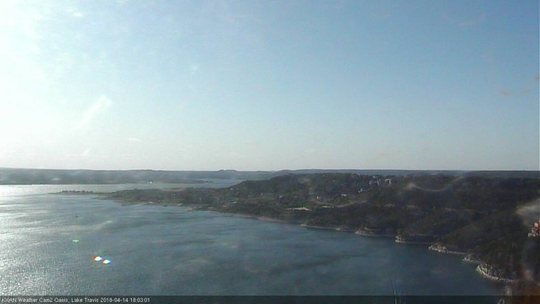 Lake Travis webcam, April 14, 2018 5:20 PM CT