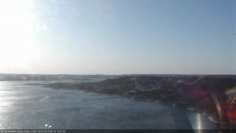 Lake Travis webcam, April 14, 2018 5:40 PM CT