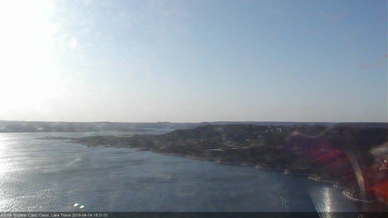 Lake Travis webcam, April 14, 2018 5:45 PM CT