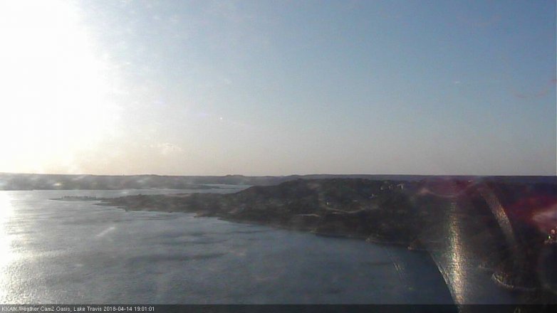 Lake Travis webcam, April 14, 2018 6:30 PM CT