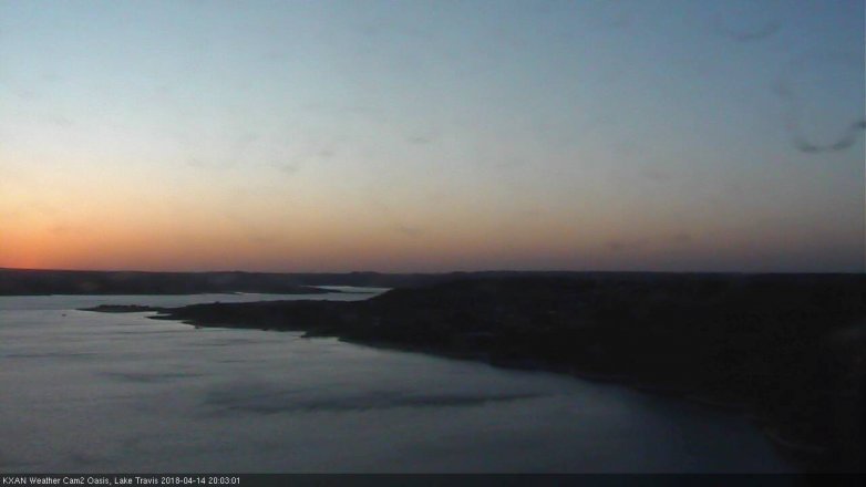 Lake Travis webcam, April 14, 2018 7:25 PM CT