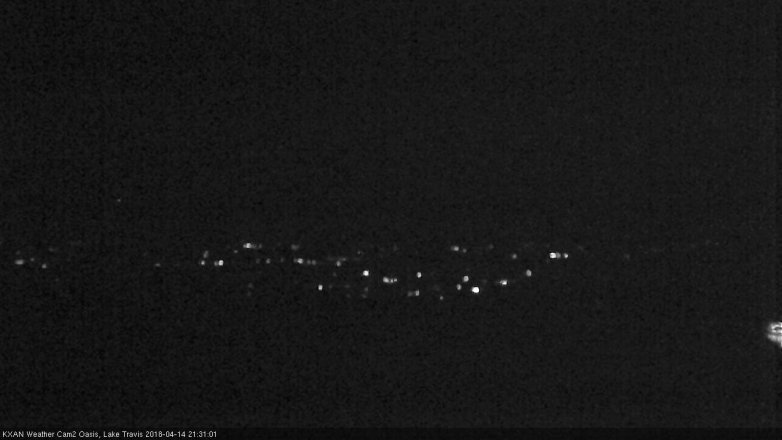 Lake Travis webcam, April 14, 2018 8:40 PM CT