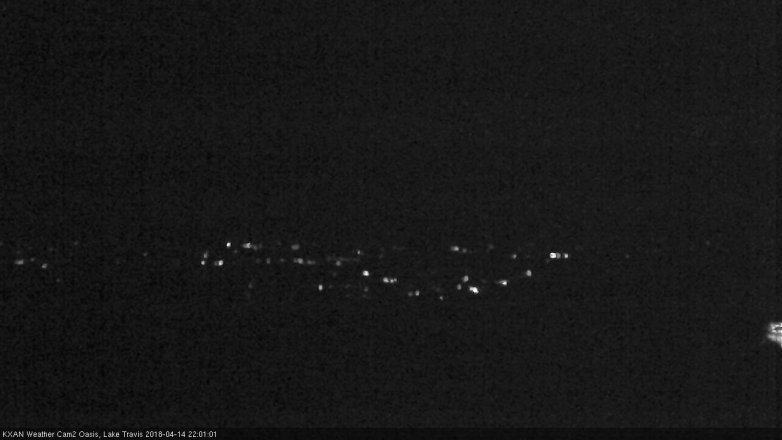Lake Travis webcam, April 14, 2018 9:10 PM CT