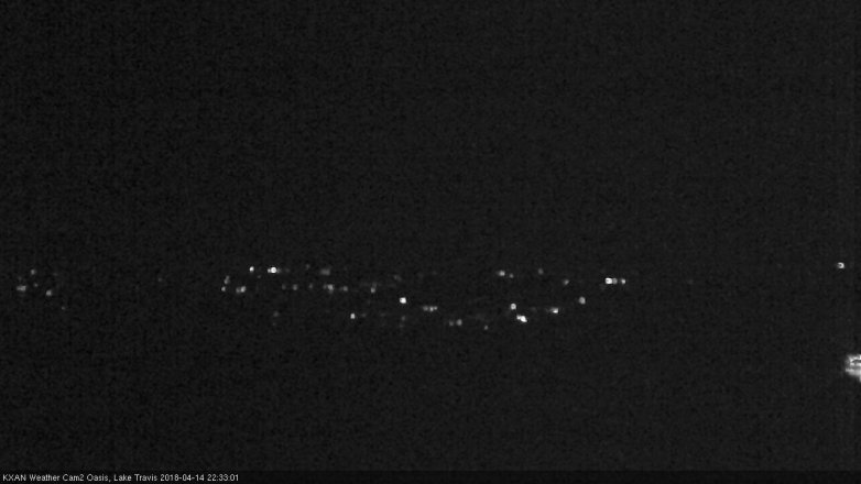 Lake Travis webcam, April 14, 2018 9:50 PM CT