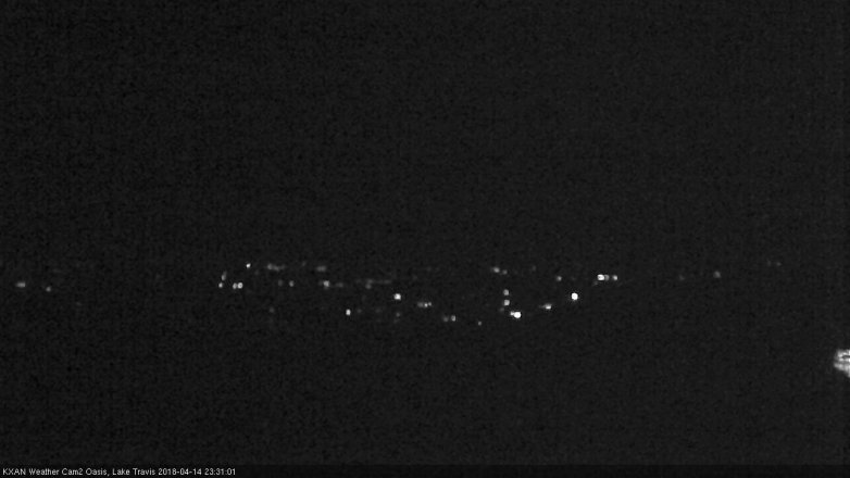 Lake Travis webcam, April 14, 2018 10:45 PM CT