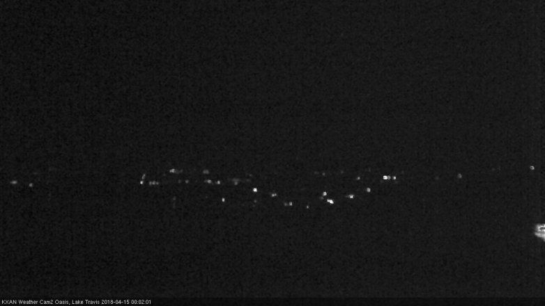 Lake Travis webcam, April 14, 2018 11:30 PM CT