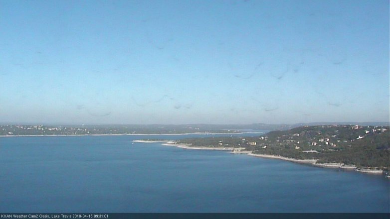 Lake Travis webcam, April 15, 2018 9:00 AM CT