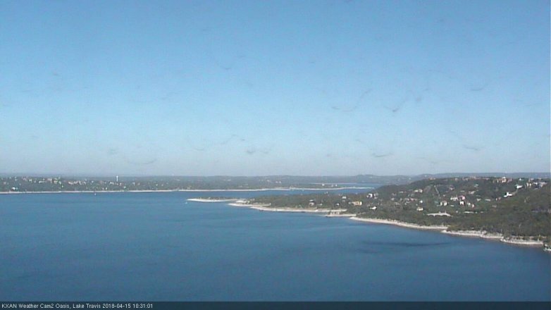 Lake Travis webcam, April 15, 2018 9:45 AM CT