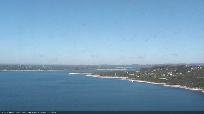 Lake Travis webcam, April 15, 2018 10:45 AM CT
