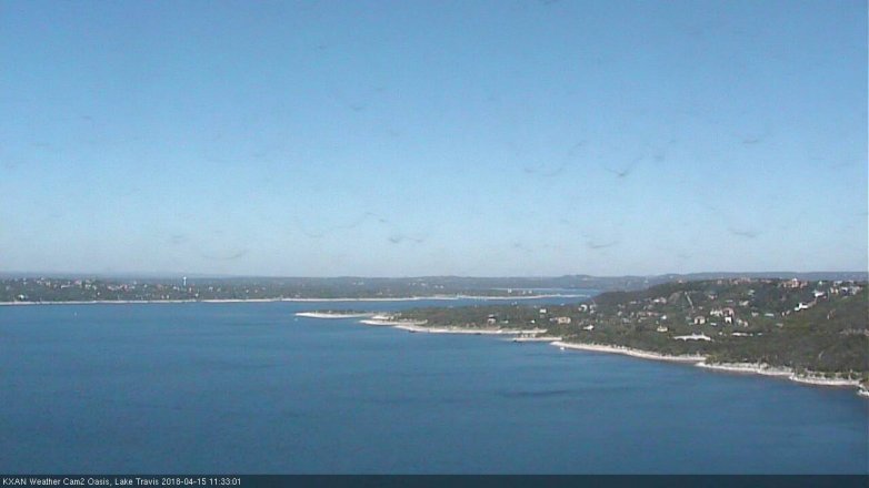 Lake Travis webcam, April 15, 2018 11:05 AM CT