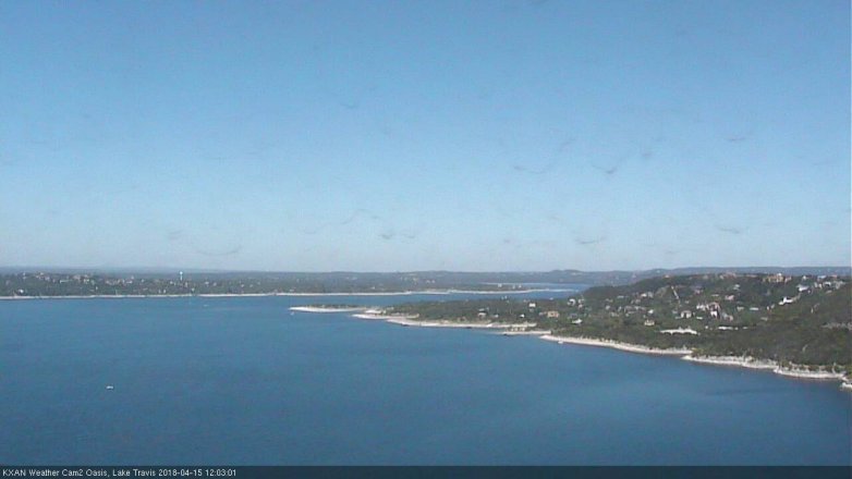 Lake Travis webcam, April 15, 2018 11:20 AM CT