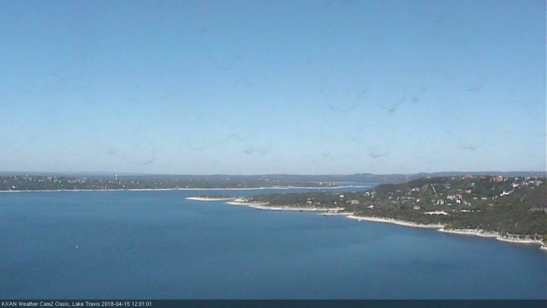 Lake Travis webcam, April 15, 2018 11:30 AM CT