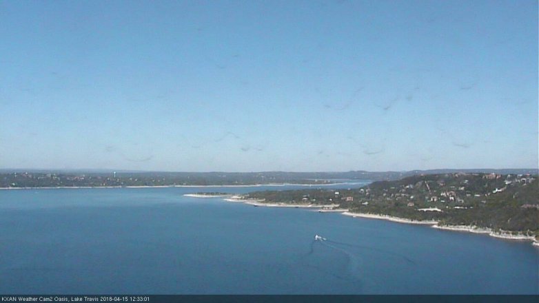 Lake Travis webcam, April 15, 2018 11:50 AM CT