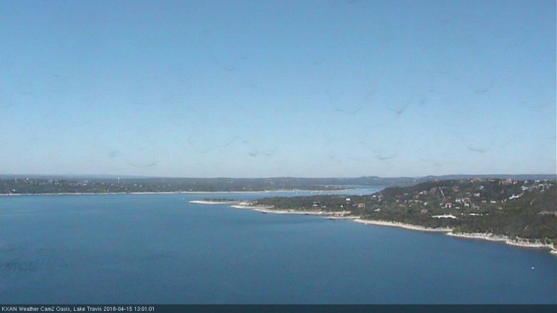 Lake Travis webcam, April 15, 2018 12:10 PM CT