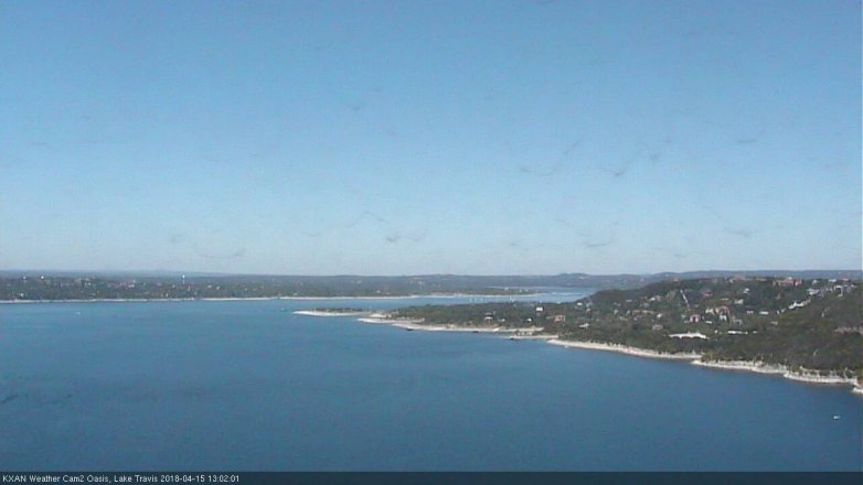 Lake Travis webcam, April 15, 2018 12:15 PM CT