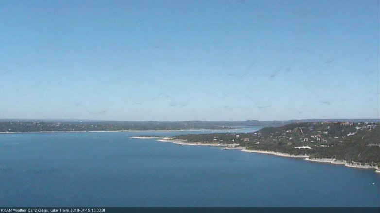 Lake Travis webcam, April 15, 2018 12:35 PM CT