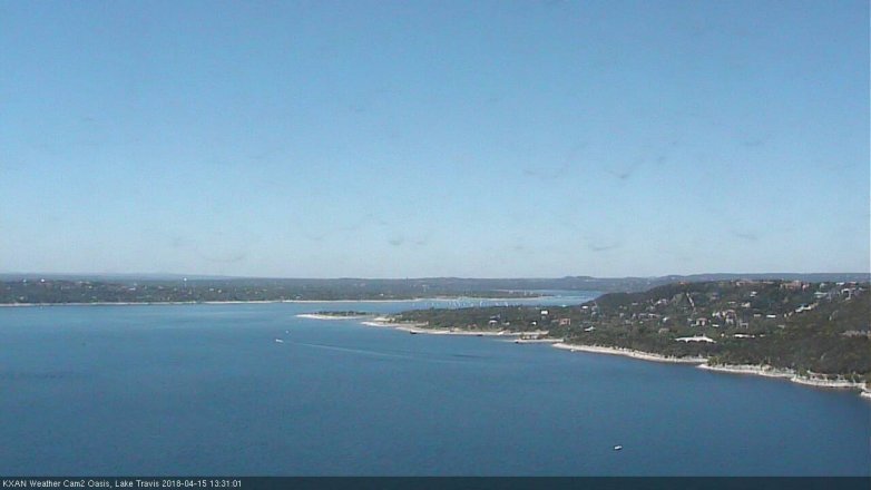 Lake Travis webcam, April 15, 2018 12:55 PM CT