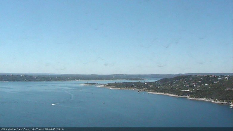 Lake Travis webcam, April 15, 2018 2:30 PM CT