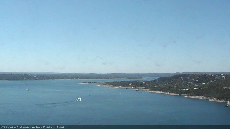 Lake Travis webcam, April 15, 2018 2:40 PM CT