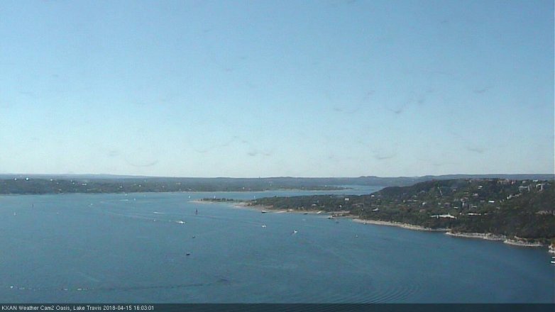 Lake Travis webcam, April 15, 2018 3:10 PM CT