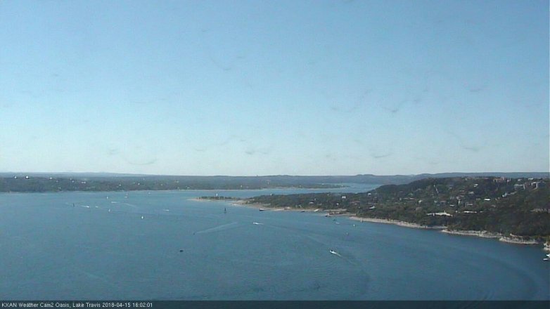 Lake Travis webcam, April 15, 2018 3:15 PM CT
